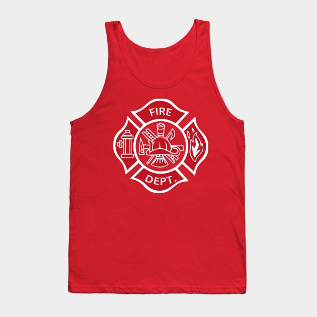 Firefighter Fireman Fire Dept Rescue Uniform T-Shirt Tank Top by stearman